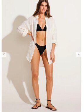 Vitamin A 'Playa' Linen Boyfriend Shirt